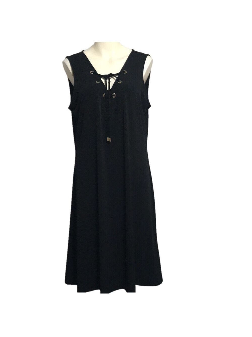 Philosophy Sleeveless Black Swing Dress Sz X-Large